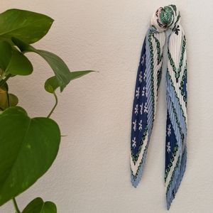 Nw/oT Hair Scarf/Bandana Silky Ribbed Floral